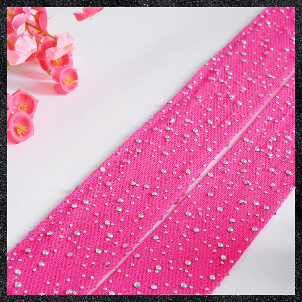 Dark Pink Rhinestone Fishnet Crotchless Garter Belt Thigh High Pantyhose - Picture 5 of 7